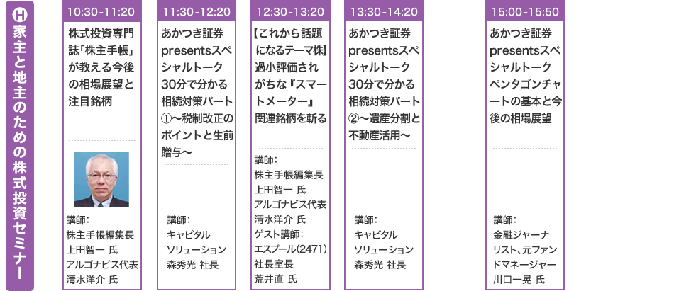 H家主と地主のための株式投資セミナー