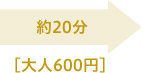 約20分［大人600円］