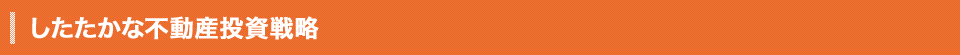 したたかな不動産投資戦略