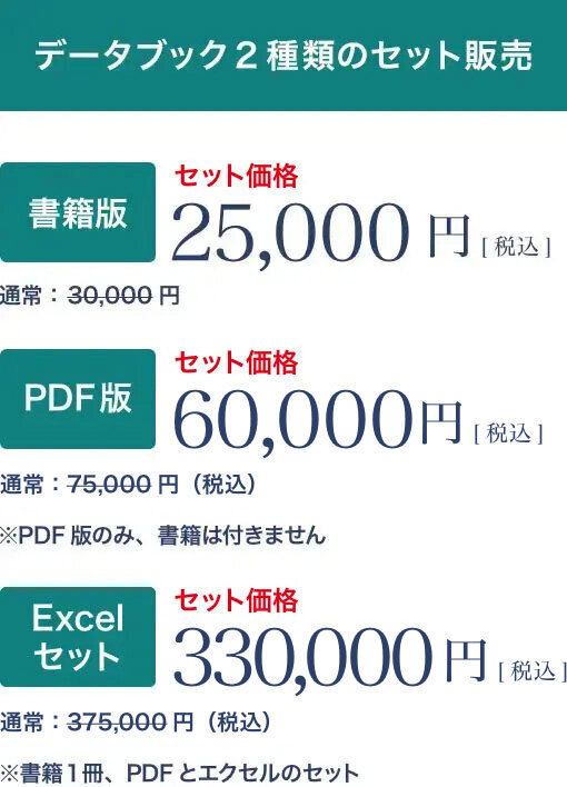 データブック2種類のセット販売