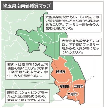 埼玉県南東部賃貸マップ