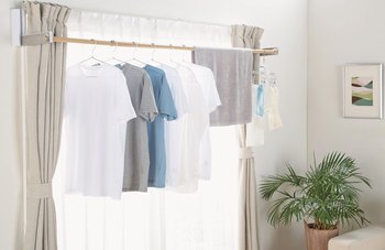 物干しざお1本掛けタイプRHBｰSNの設置例