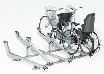 アルミ製平置式自転車ラック