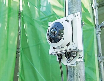 建設現場に設置されているSafie GO 360