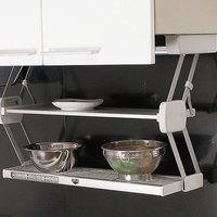 ダイドー、収納式2段仮置き棚