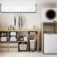 ウッドワン、「乾太くん」推奨の衣類乾燥機専用台