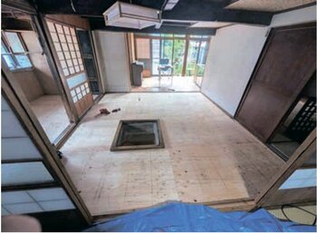 1階には囲炉裏がある