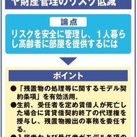 賃借人死亡における相続、財産の管理における新モデル条項の活用
