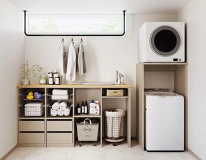 ウッドワン、「乾太くん」推奨の衣類乾燥機専用台