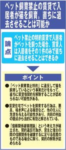 ペット飼育禁止特約違反と賃貸借契約の解除