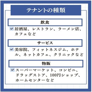地域業態を活性するテナント仲介