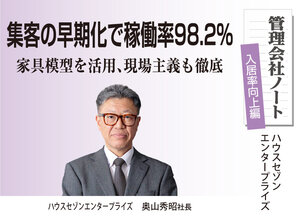ハウスセゾンエンタープライズ、集客の早期化で稼働率98.2％【管理会社ノート　入居率向上編】