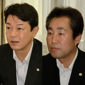 金田喜勝社長、高木努社長